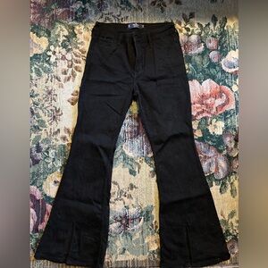 Black holister split flare pant